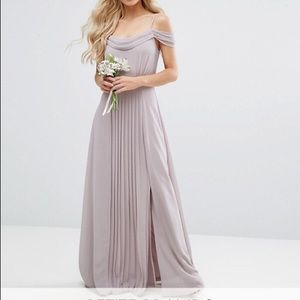 ASOS Lavender Off-the-Shoulder Petite Prom Dress